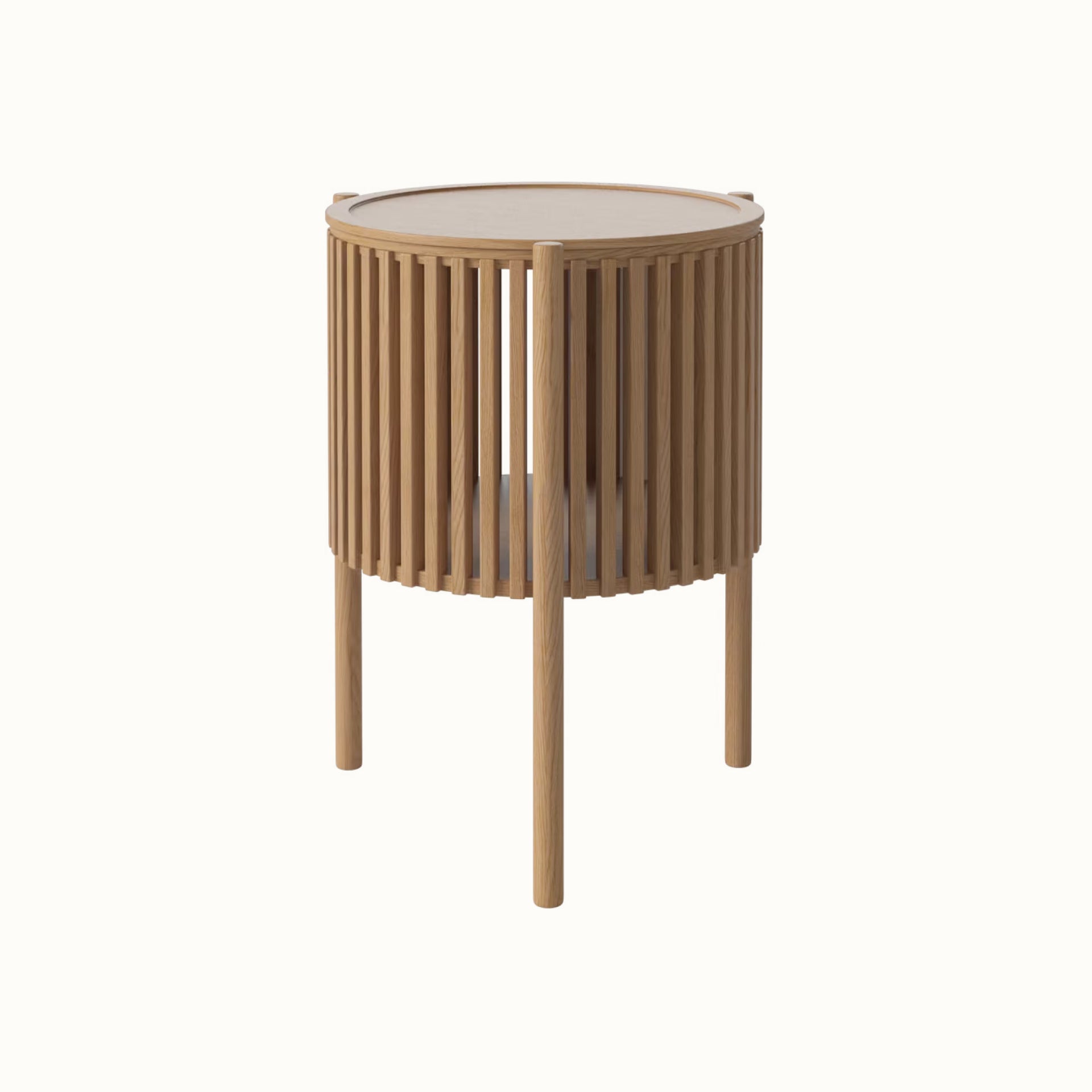 Wooden Barrel Side Table