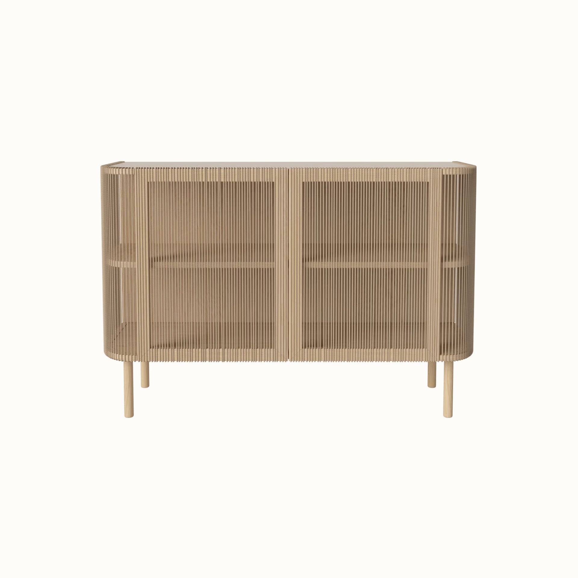 Ribbed Door Cabinet