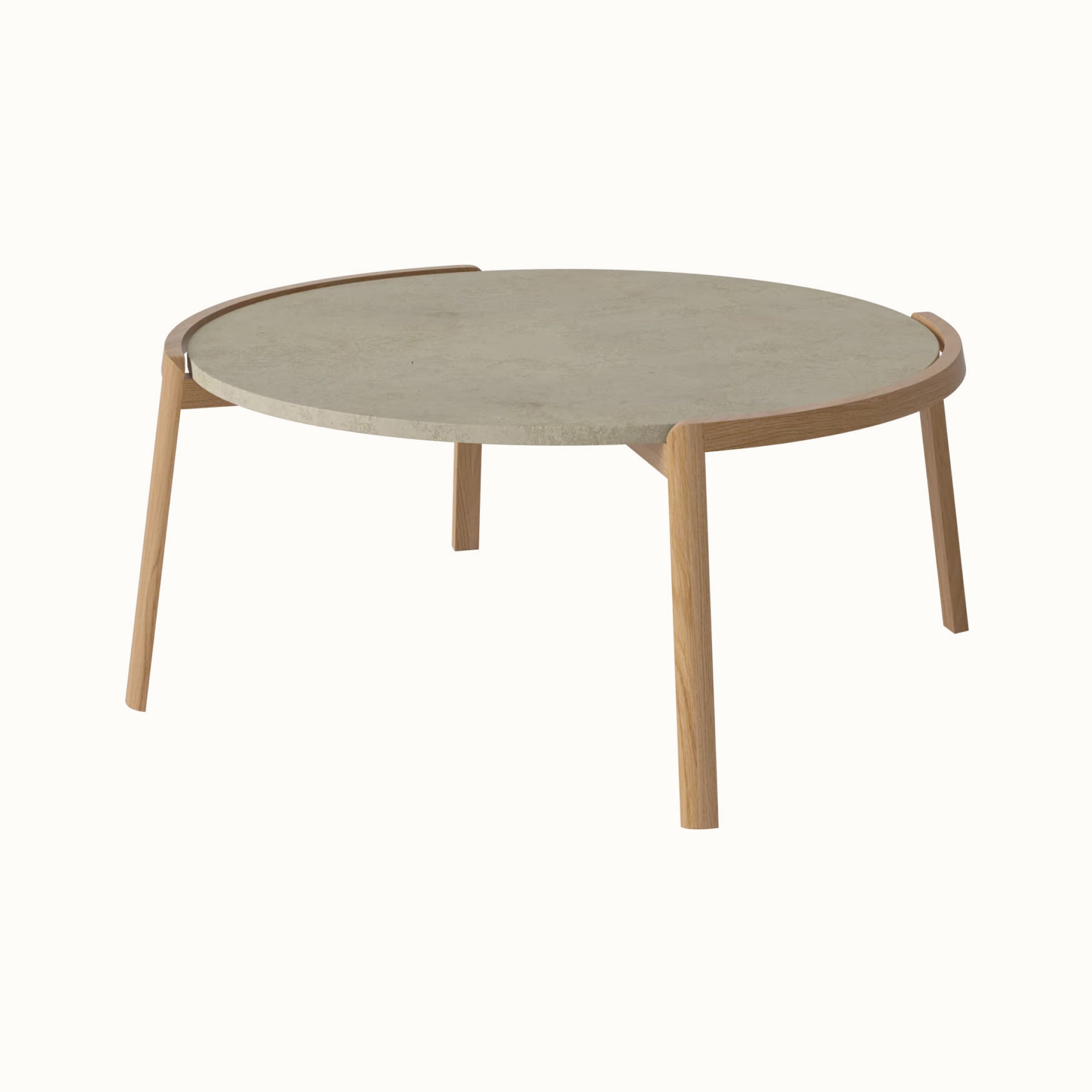 Oval Stone Coffee Table