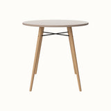 Table de bistro ronde avec pieds croisés